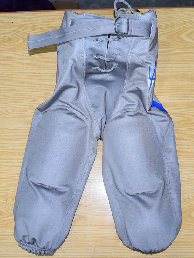 Grey Lace-Up American Football Pants, view 4