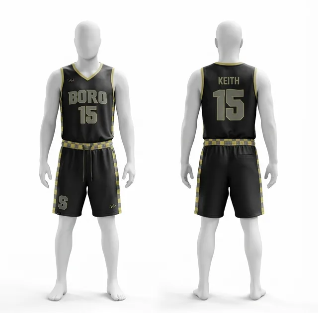 Black, Yellow & Grey Basketball Jersey