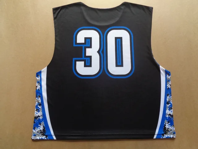 Blue, Black & White Lacrosse Jersey, view 3