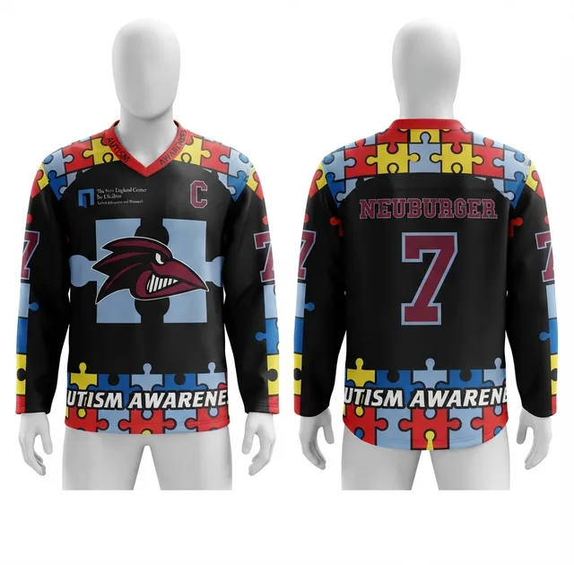 Multicolour & Black Ice Hockey Jersey