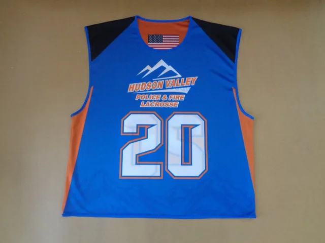 Blue, Orange & Black Lacrosse Jersey, view 2