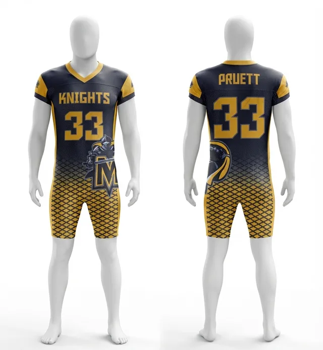 Navy & Gold Knight American Football Jersey