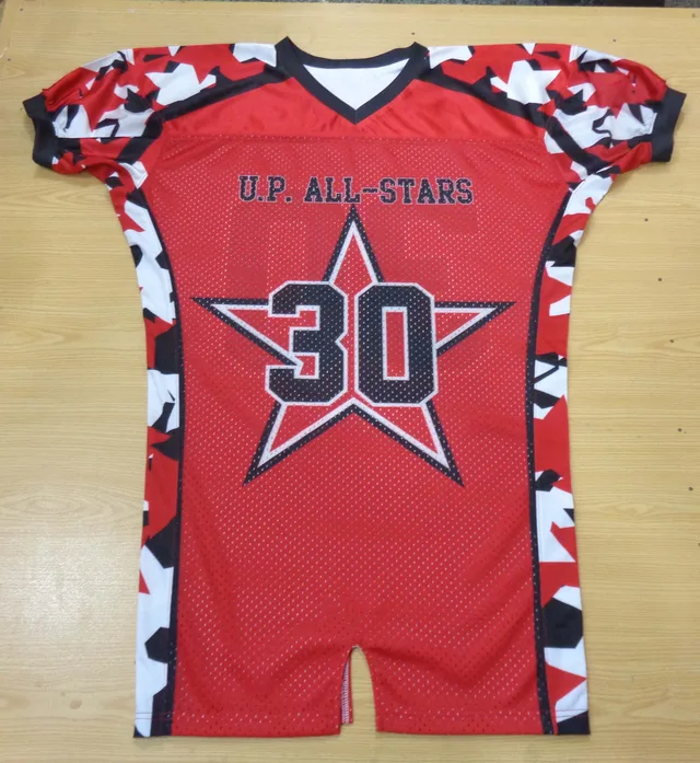 Red Camo American Football Jersey, view 2