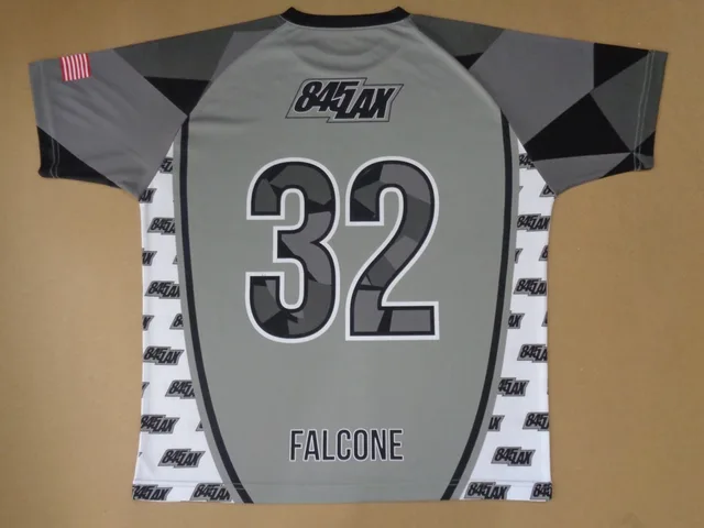 Grey & Black Short-Sleeve Lacrosse Jersey, view 3