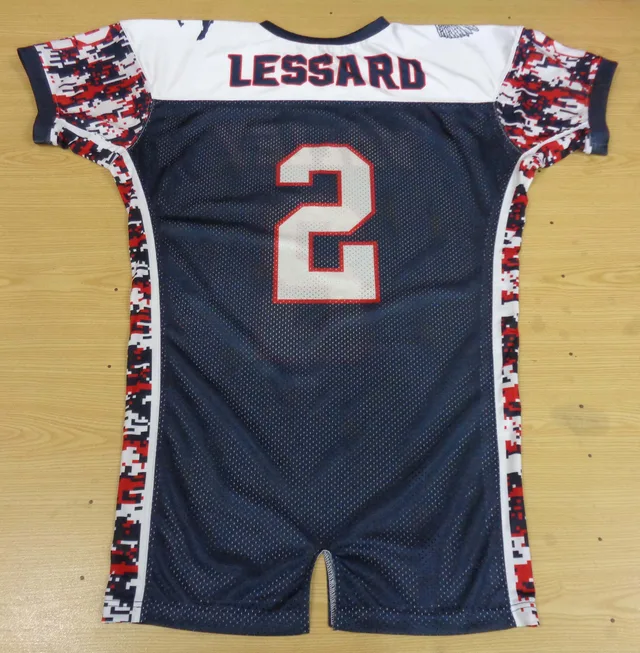 Navy Camo American Football Jersey, view 3